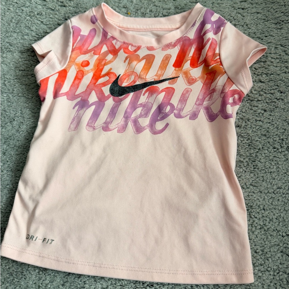 Nike Kids' Pink and Orange Graphic Tee - Picture 2 of 4